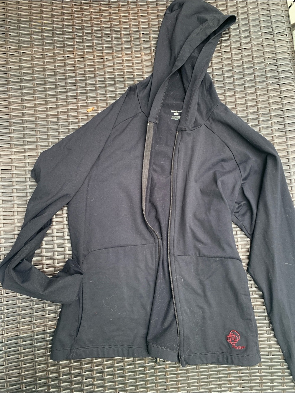 Patagonia Black Interior Logo Zip Hoodie
